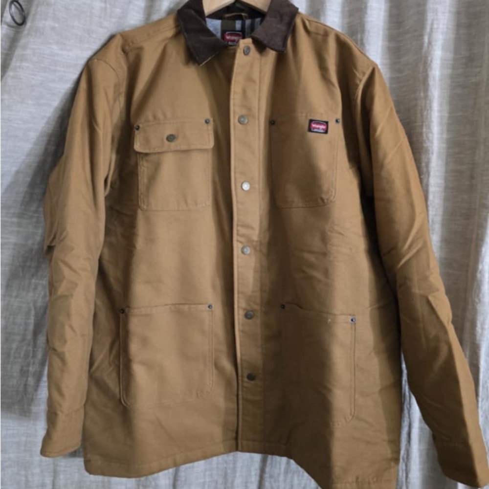 Wrangler Tan Jacket with Canvas Material